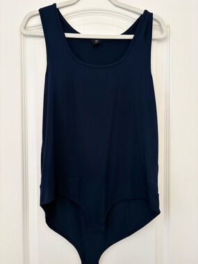 J. Crew Navy Scoop Neck Bodysuit - Classic Tank Style
